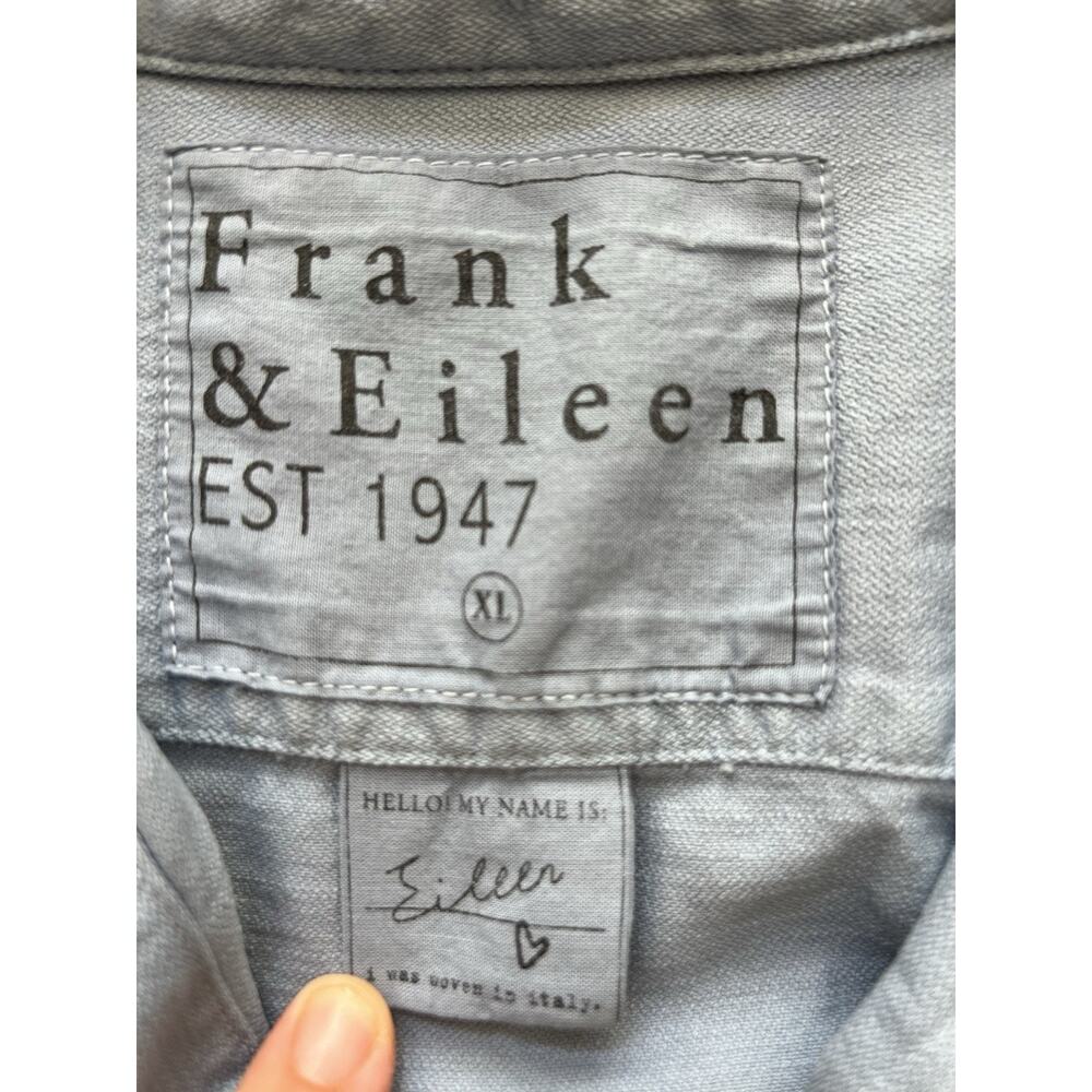 Frank & Eileen The Eileen Light Denim Blue Cotton Relaxed Button Down Shirt XL - Picture 6 of 9